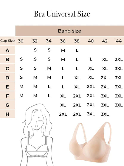 Wireless Seamless Deep-V Push-Up Bra