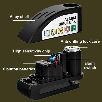 🔥Motorcycle Anti-theft Alarm Disc Lock