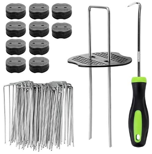 🚙50-Piece Garden Ground Stake Set——Pack of 50 U-Shaped Ground Stakes