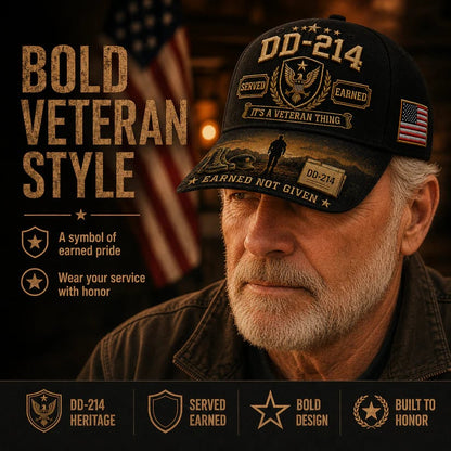 🔥LAST DAY 50% OFF - 🇺🇸 DD-214 Served Earned Commemorative Cap🧢✨(Breathable & Lightweight Comfort & Unisex Fit)