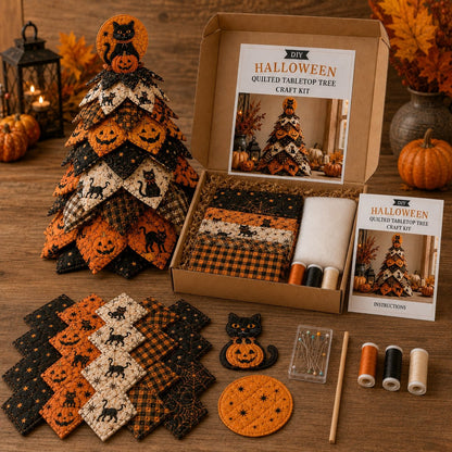 🎃 DIY Halloween Quilted Fabric Tree Kit