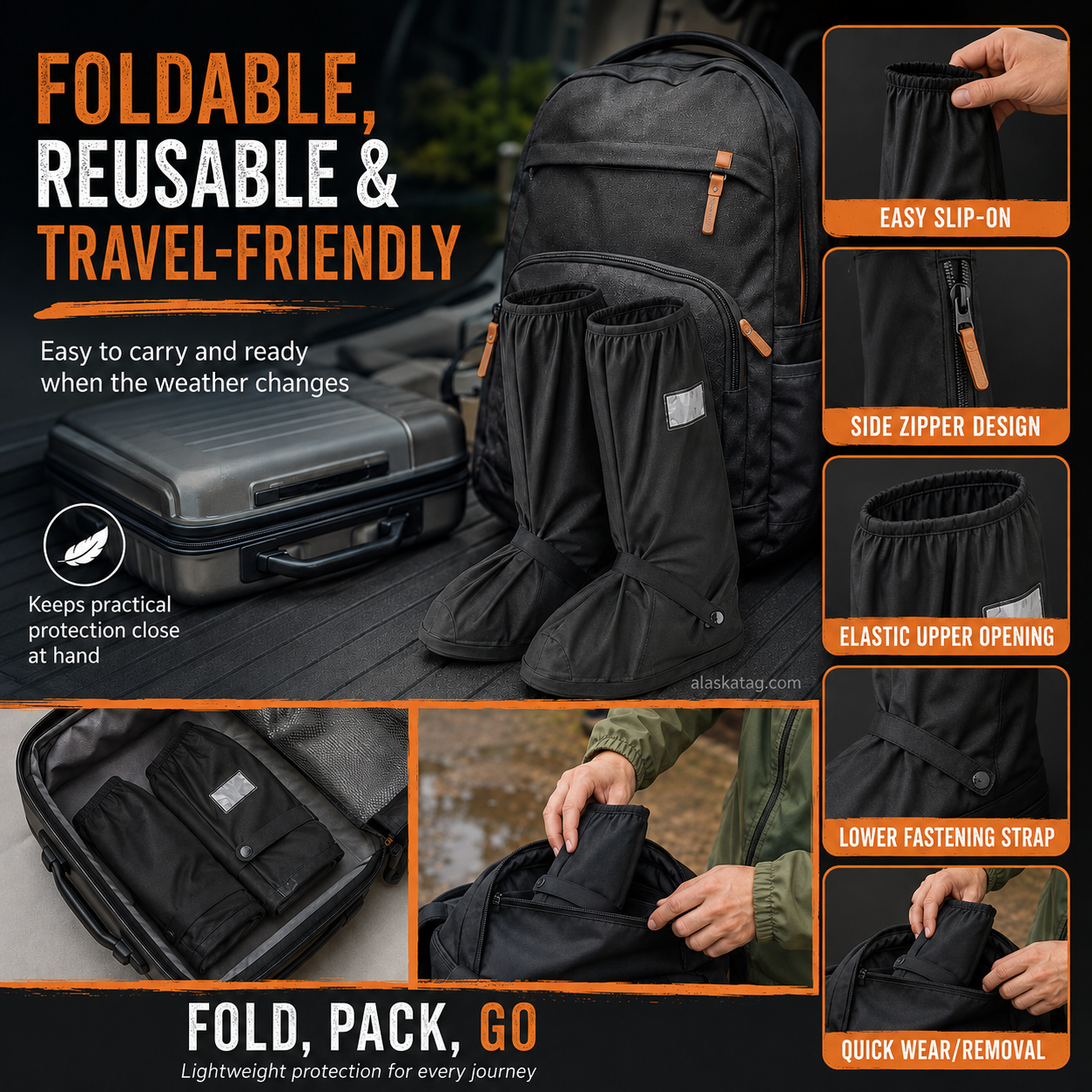 🌧️ Reusable Waterproof Boot Covers for Rain, Mud & Snow🔥