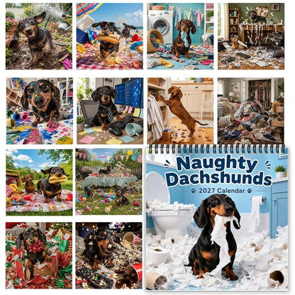 🐶Naughty Dachshunds 2027 Wall Calendar – 12 Months of Mischief, Mayhem & Sausage Dog Smiles