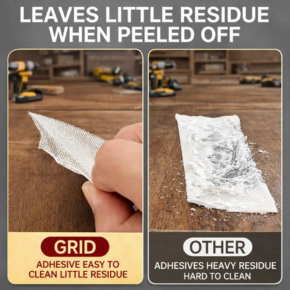 🔥 Heavy-Duty Double-Sided Grid Tape – Strong Hold, Easy Tear & Clean Removal