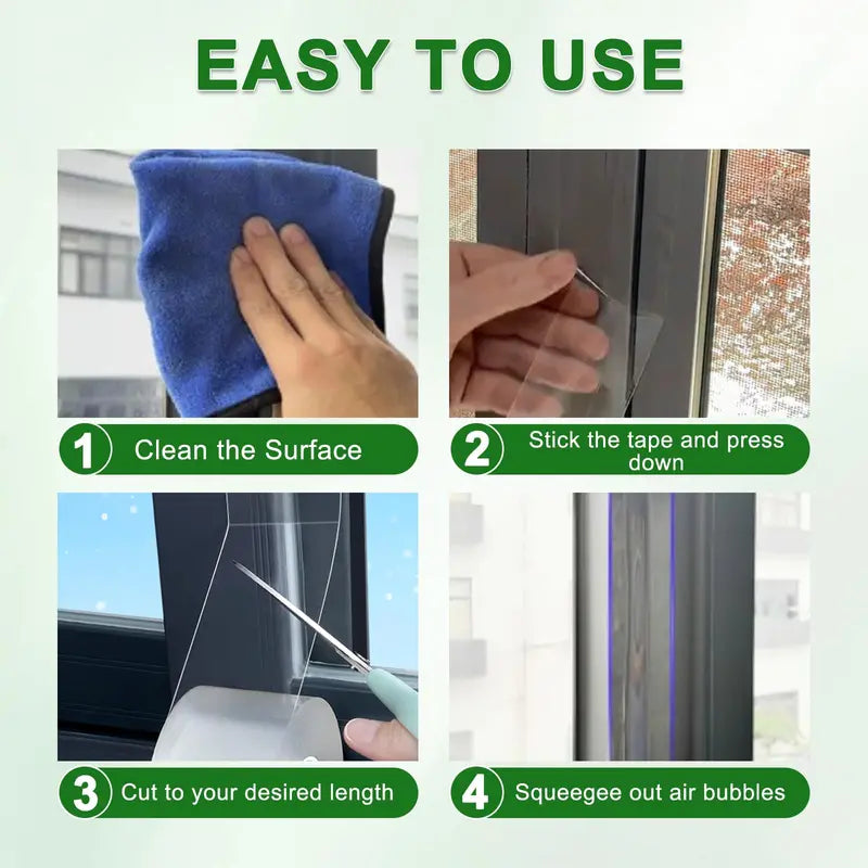 Clear Window Sealing Tape – Waterproof, Draftproof & Easy to Remove