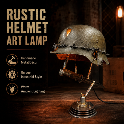 🪖 War Relic Vintage Helmet Table Lamp🎁