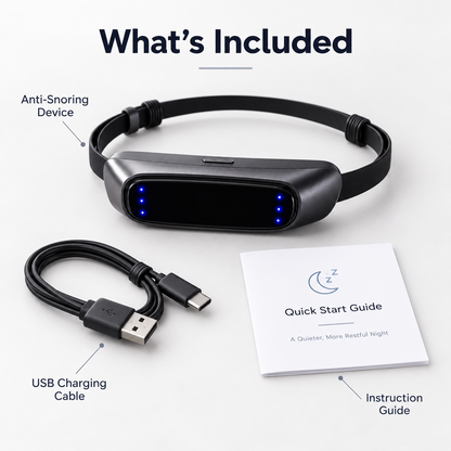 🌙 Smart Anti-Snoring Wearable Device - Intelligent Sound Sensor & Gentle Vibration