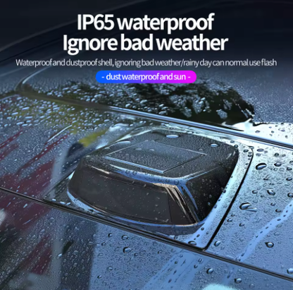Car roof lidar decorative cover with solar light