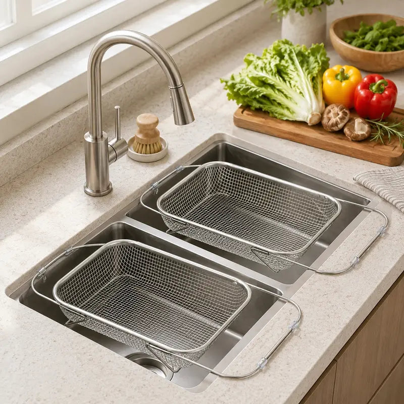 💦 Expandable Over-the-Sink Strainer Basket