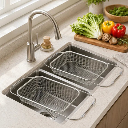 💦 Expandable Over-the-Sink Strainer Basket