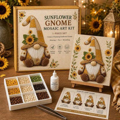 🔥💕Last Day 50% OFF -  🌸Gnome Mosaic Art Kit – Create Your Own Charming Handmade Masterpiece