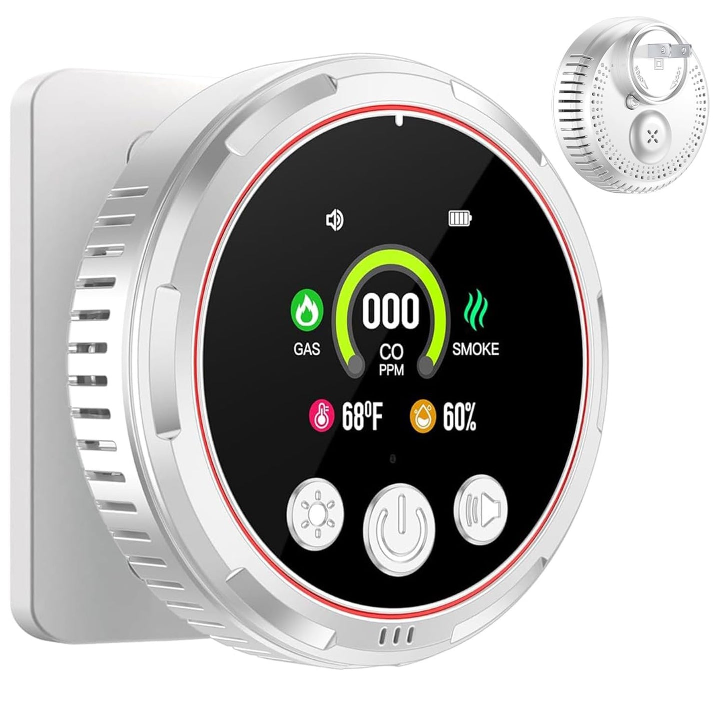 ✨Big Discount Up to 49%🔥 5-in-1 Portable Detector, High-Definition Display Temperature Humidity Monitor with Accurate Alert for Kitchen, Garage, RV and Home Use