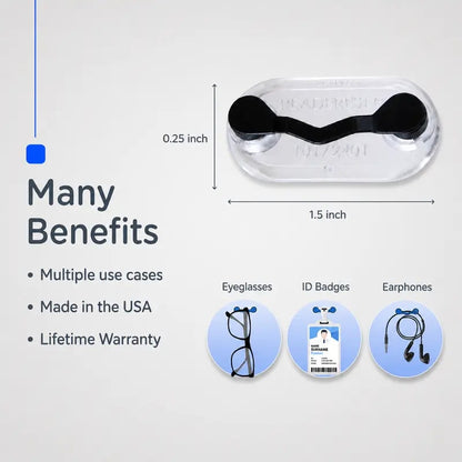 💥Buy 2 get 1 free 🔥Magnetic Eyeglass Holder Stainless Steel Glasses Clip for Shirts & Pockets | Made in the USA with Lifetime Guarantee
