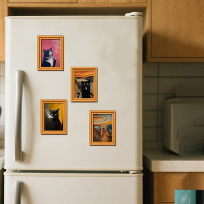 🔥Funny Cat Fridge Magnet - Vintage Art Frame