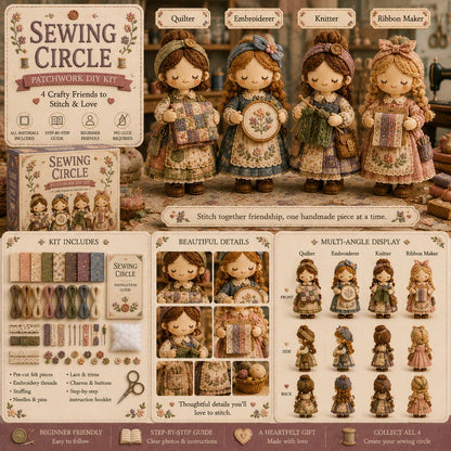 🎁 Last Day 49% OFF 🧵 Tiny Worlds Patchwork DIY Kit Series – Create Your Own Mini Handmade Scene