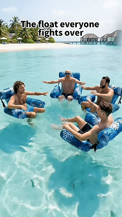 🏖️Thick Inflatable Pool Float Lounger - Portable Inflatable Pool Chair for Adults