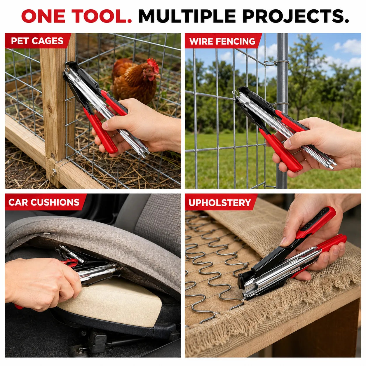 🔧⚡ Rapid-Feed C-Clip Fastening Pliers – One-Hand Auto-Feed Tool for Fences, Cages & Repairs