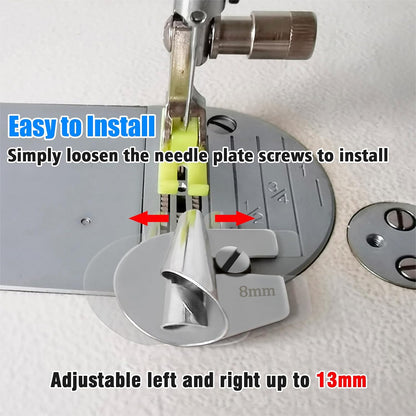 💯🧵8 PCS Stainless Steel Rolled Hemmer Foot Set | 3mm-10mm Sewing Hemming Guide