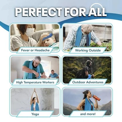 🥶Summer Hot Sale - BUY 1 GET 1 FREE!!⚡50K+ SOLD!❄️Cold Sweat Towel You Can Use Anywhere, Anytime! Reusable Soft Absorbent Cooling Portable