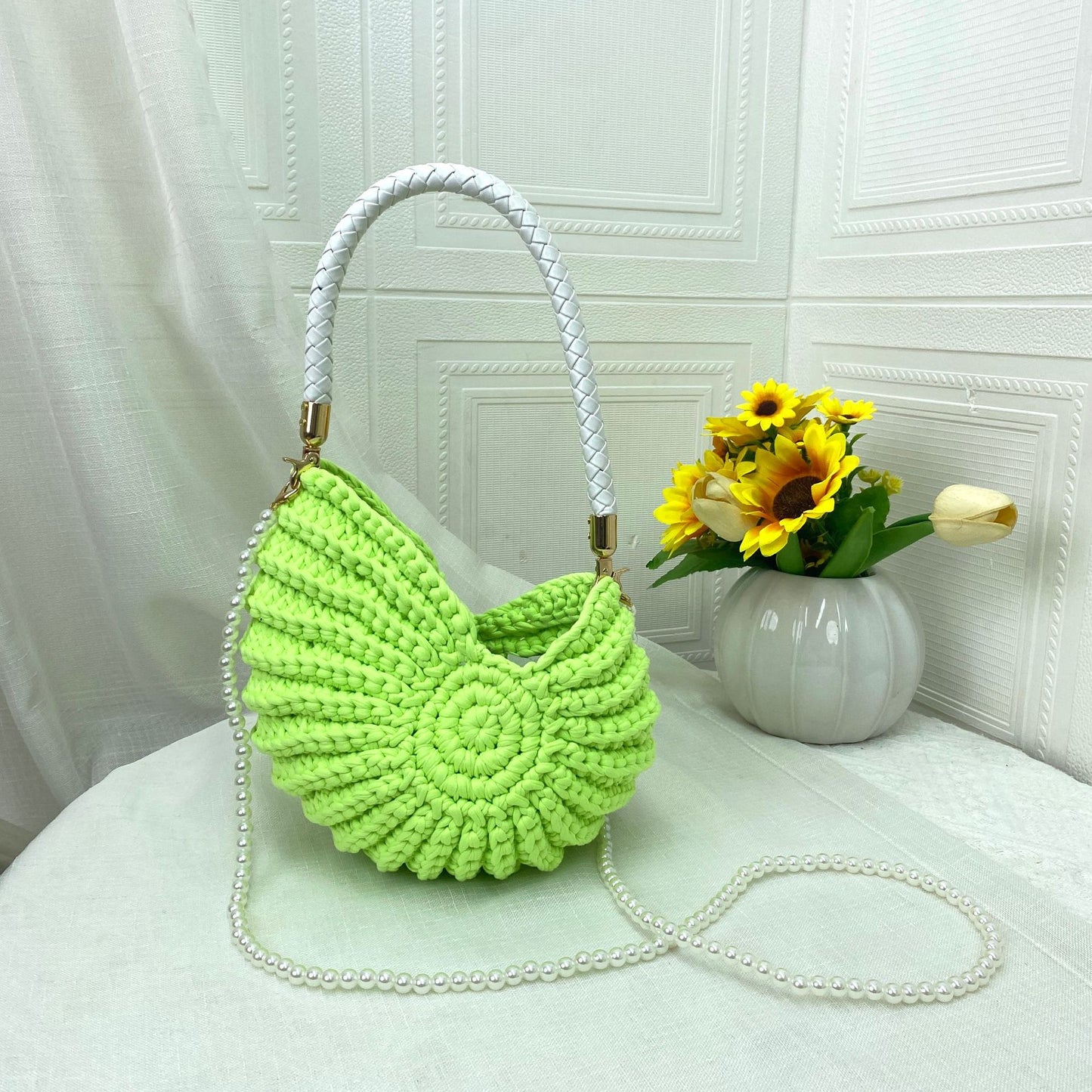 Nautilus shell crossbody bag