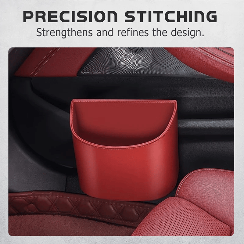 Leather Car Door Cup Holder – Wide‐mouth opening, easy reach for drinks & phone. Clip‐on secure fit. PU leather, tough & stylish. 🛡️✨