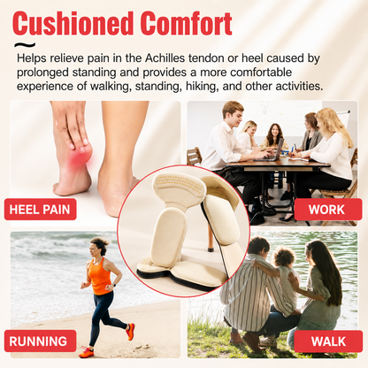 2 Pairs Soft Cushion Heel Liners – Anti-Slip Heel Protectors for Better Shoe Fit & Comfort