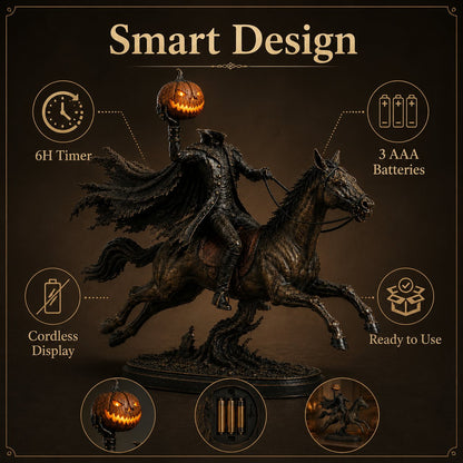 ⏰Limited Stock 60% OFF🎃🏇Midnight Chase Headless Horseman Statue