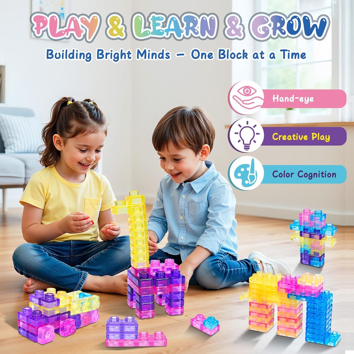 Jelly Block - 40 PCS Sensory Soft Building Blocks