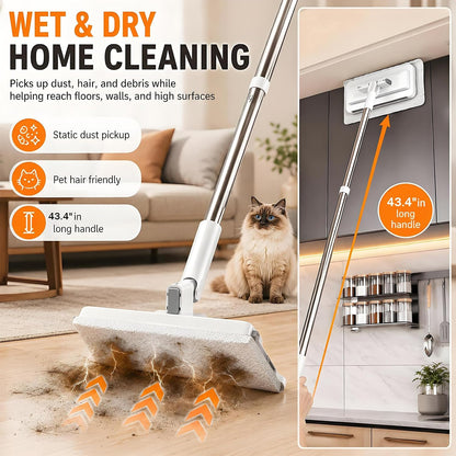 🔥Hands Free Flat Mop,  2-in-1 Mop & Glass Scrubber