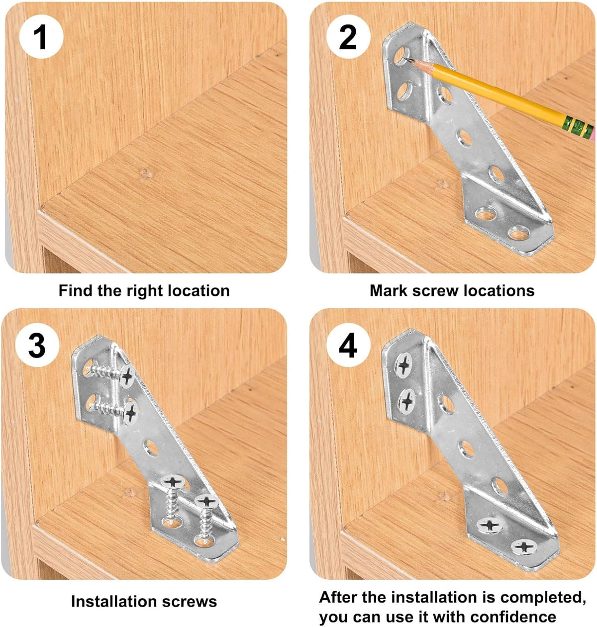 🔥50% OFF🛠️Universal Furniture Corner Connector Stainless Steel Corner Bracket🪑✨