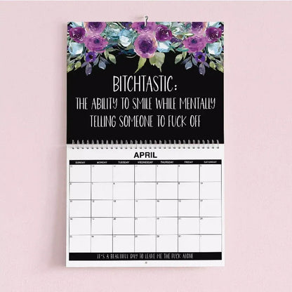 🌸🗓️ 2027 Funny Swear Word Wall Calendar – “F*ck It” Floral Calendar for Tired-Ass Women 😂✨