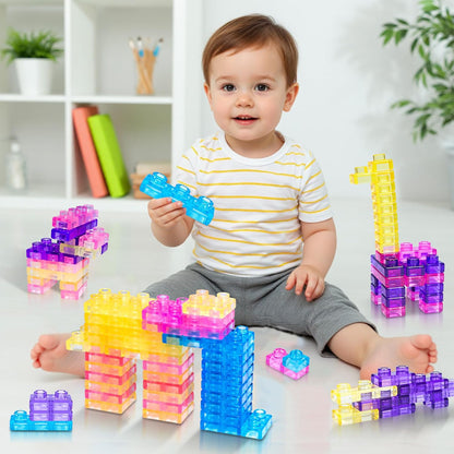 Jelly Block - 40 PCS Sensory Soft Building Blocks