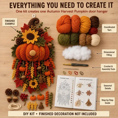 🧶 DIY Seasonal Crochet Door Hanger Kit – 6 Handmade Holiday Designs for Year-Round Home Decor