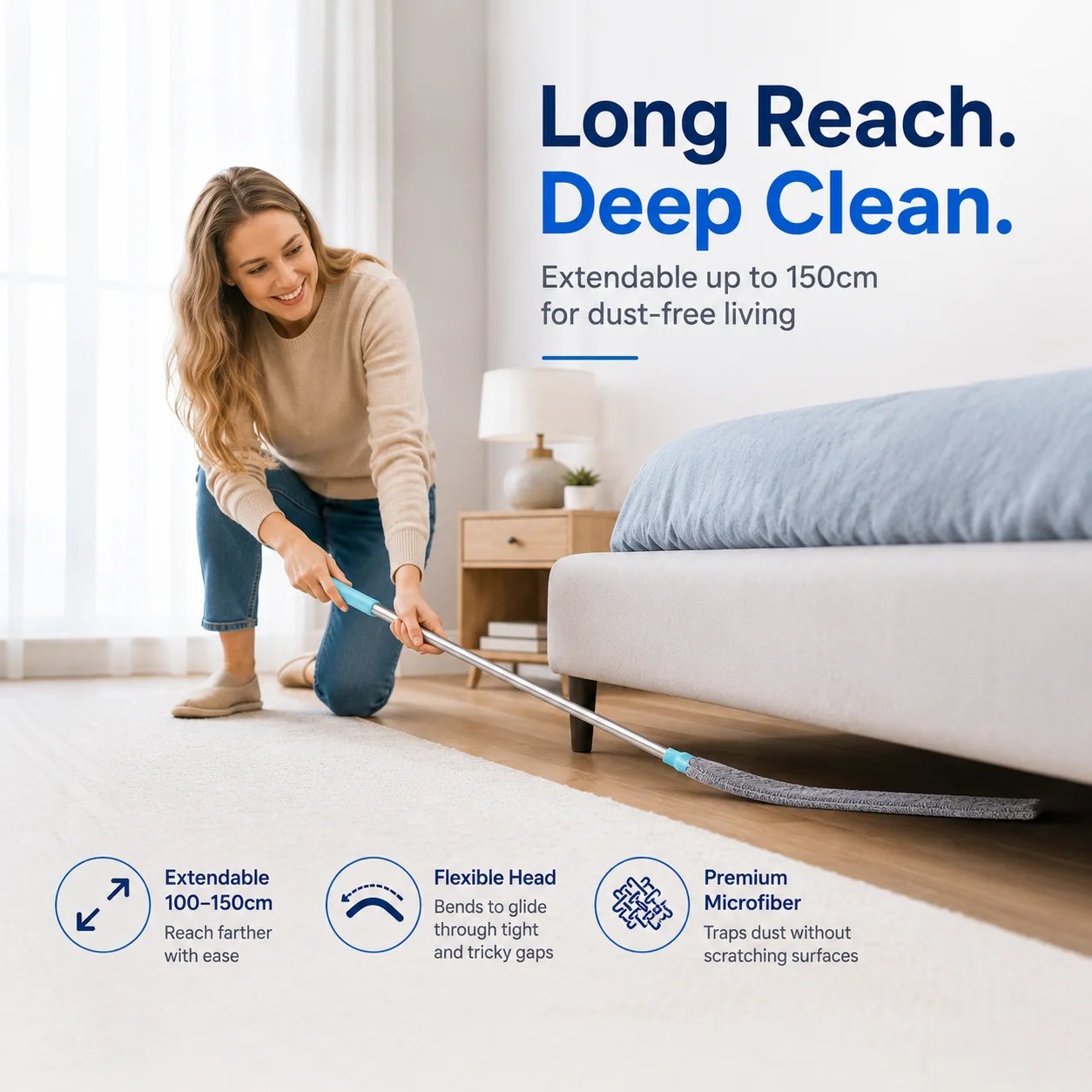 Flexible Microfiber Gap Duster – Reach Every Corner with Ease 🧹✨