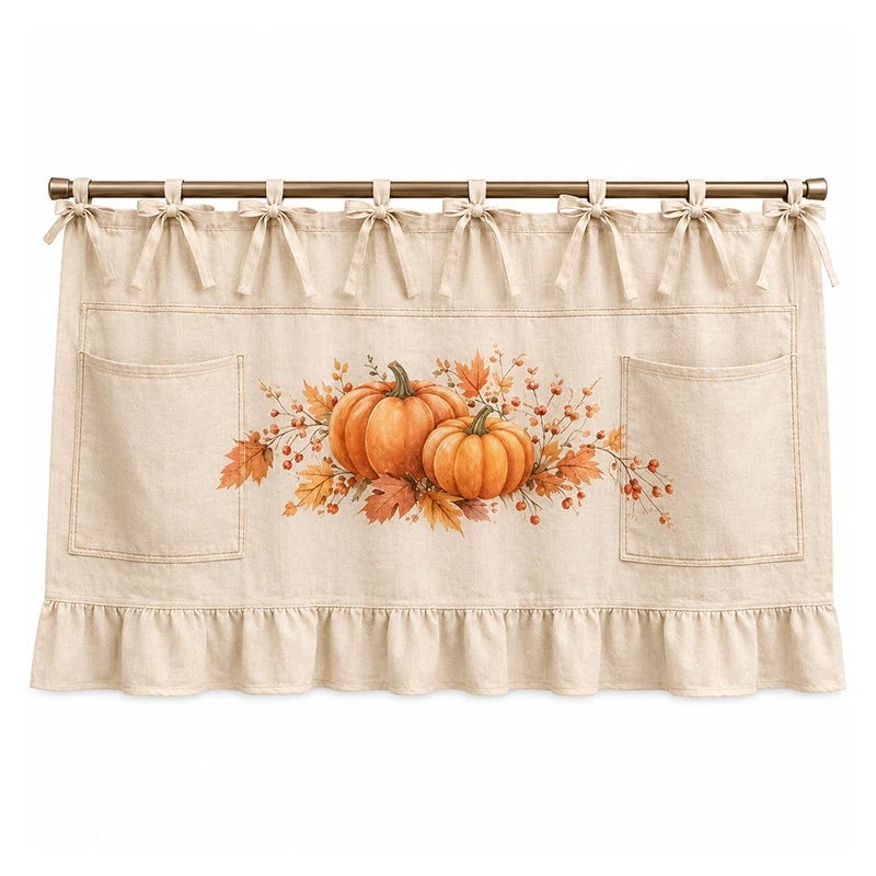 🎃Oven Skirt Curtain with Pockets🍄