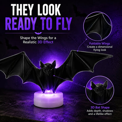 🦇 Halloween Sale: 3D LED Flying Bat Wall Decor – Create a Spooky Atmosphere in Minutes