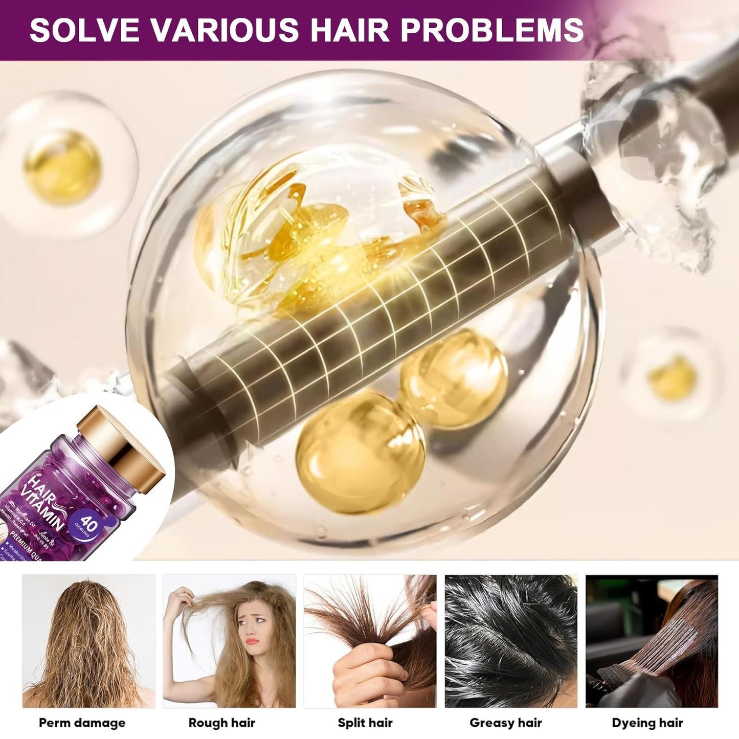 🔥Essential Oil Hair Smoothing Capsules