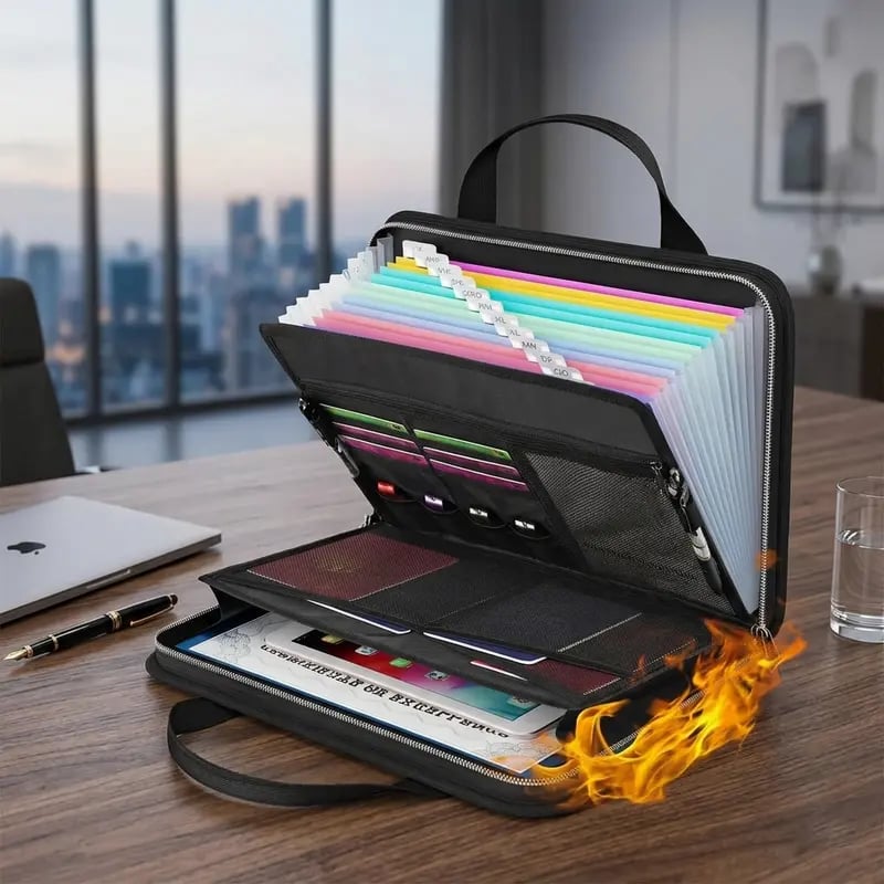 🔥 Fireproof File Folder with Handle