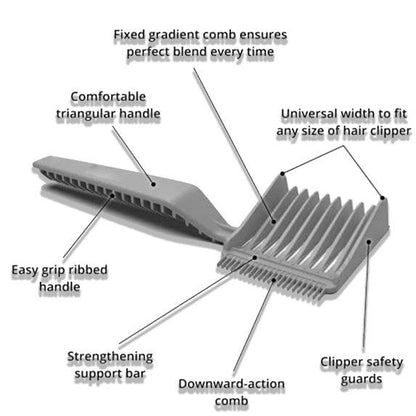 2-Pack Men's Barber Fade Combs