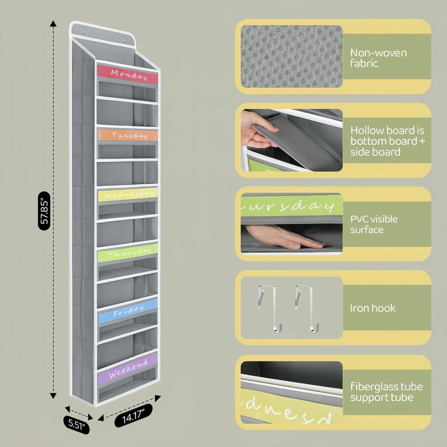 Weekly School Clothes Organizer Days of Week Clothing Organization