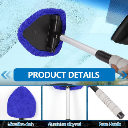 ⏰Final 3 Hours  : Only $6.6 Each!-Microfiber Car Windshield Cleaning Tool with Extendable Handle