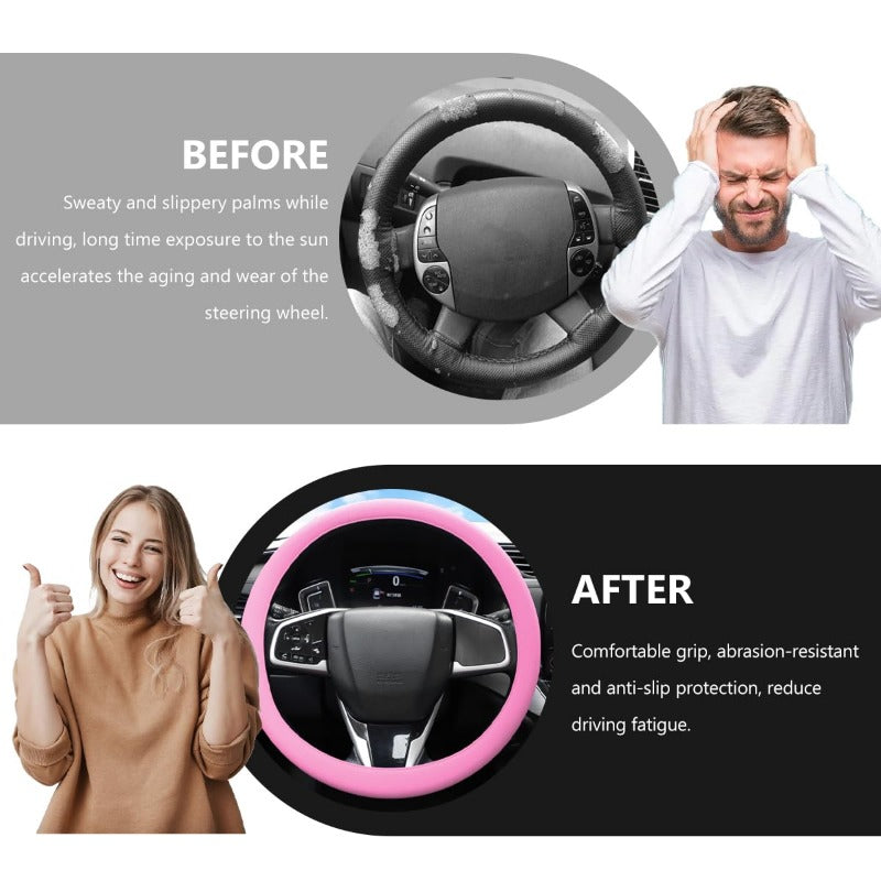 🚗Soft Silicone Steering Wheel Cover
