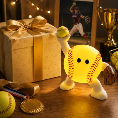 🏆 All-Star Sports Night Light Buddy | Cute LED Lamp for Bedrooms, Desks & Trophy Shelves