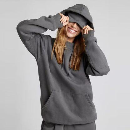 🌙 Travel Sweatshirt Hoodie with Built-in Sleep Mask