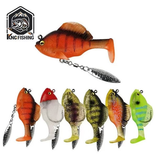 6Pcs Multiple Pre-Rigged Jig Head Soft FishingLures