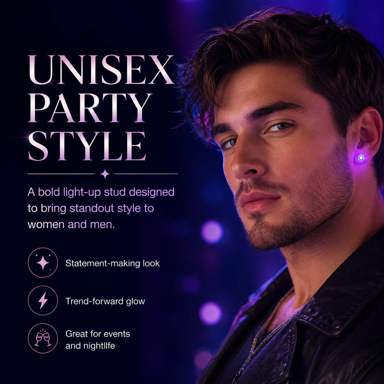 🔥Light Up Crystal Stud Earrings