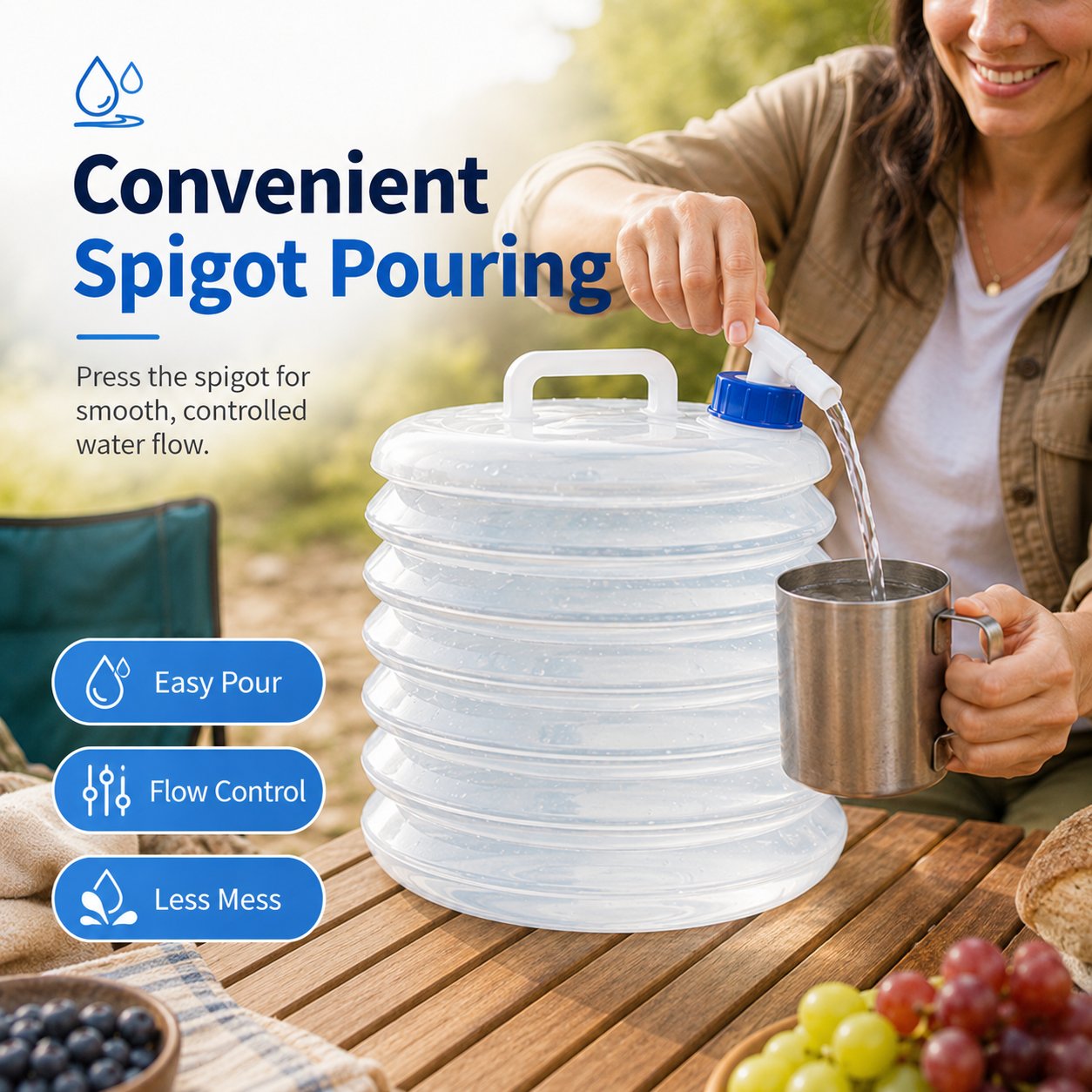 🔥Foldable Water Container with Spigot