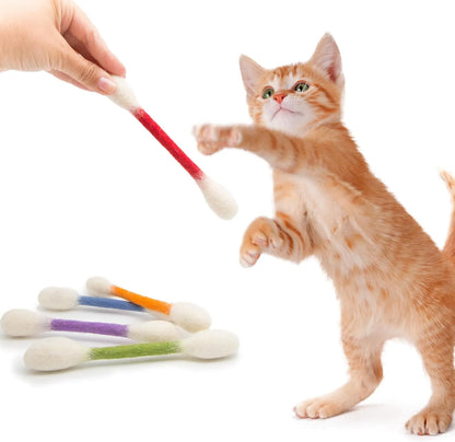 ❤️For happy, healthy, and active indoor cats🐱6 Pcs Swabs Large Size Cat Toys with Catnip