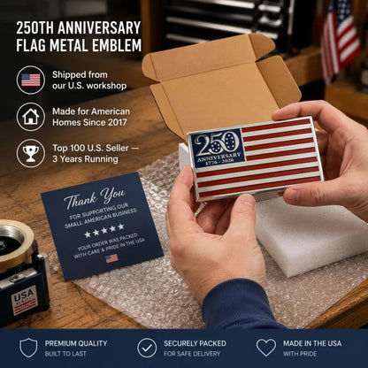 🔥★250th Anniversary Metal Flag Emblem★
