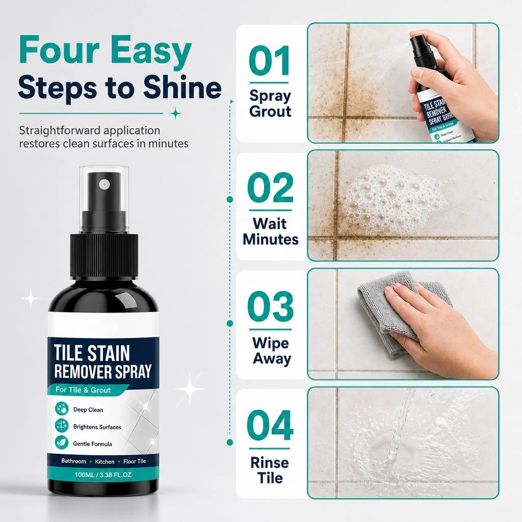 📍 🎯 Grout Cleaning Spray – Easy care of tile grout and stains in damp areas